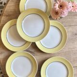 Set of 6 vintage flat plates Moulin des Loups