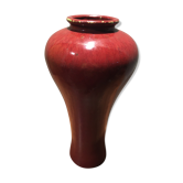 Red ceramic vase