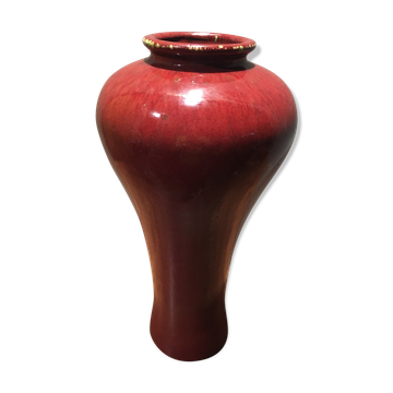 Vase céramique rouge