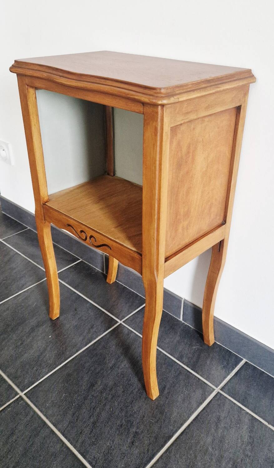 Vintage wooden bedside table