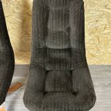 3x 60s 70s chair swivel chair dining chair mid century Danish modern design