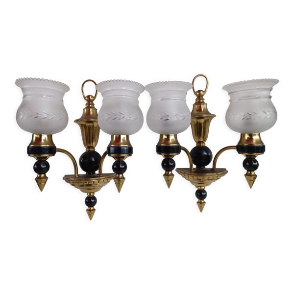Paire d'appliques en bronze de style neo classique, XX ème siècle — Beyit