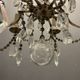Lustre italien antique en cristal d’argent, années 1940