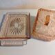 Beurrier en verre rose