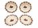 4 deep plates Badonviller Art Deco design in black and orange – 1930s