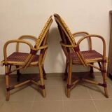 Vintage rattan bistro chairs