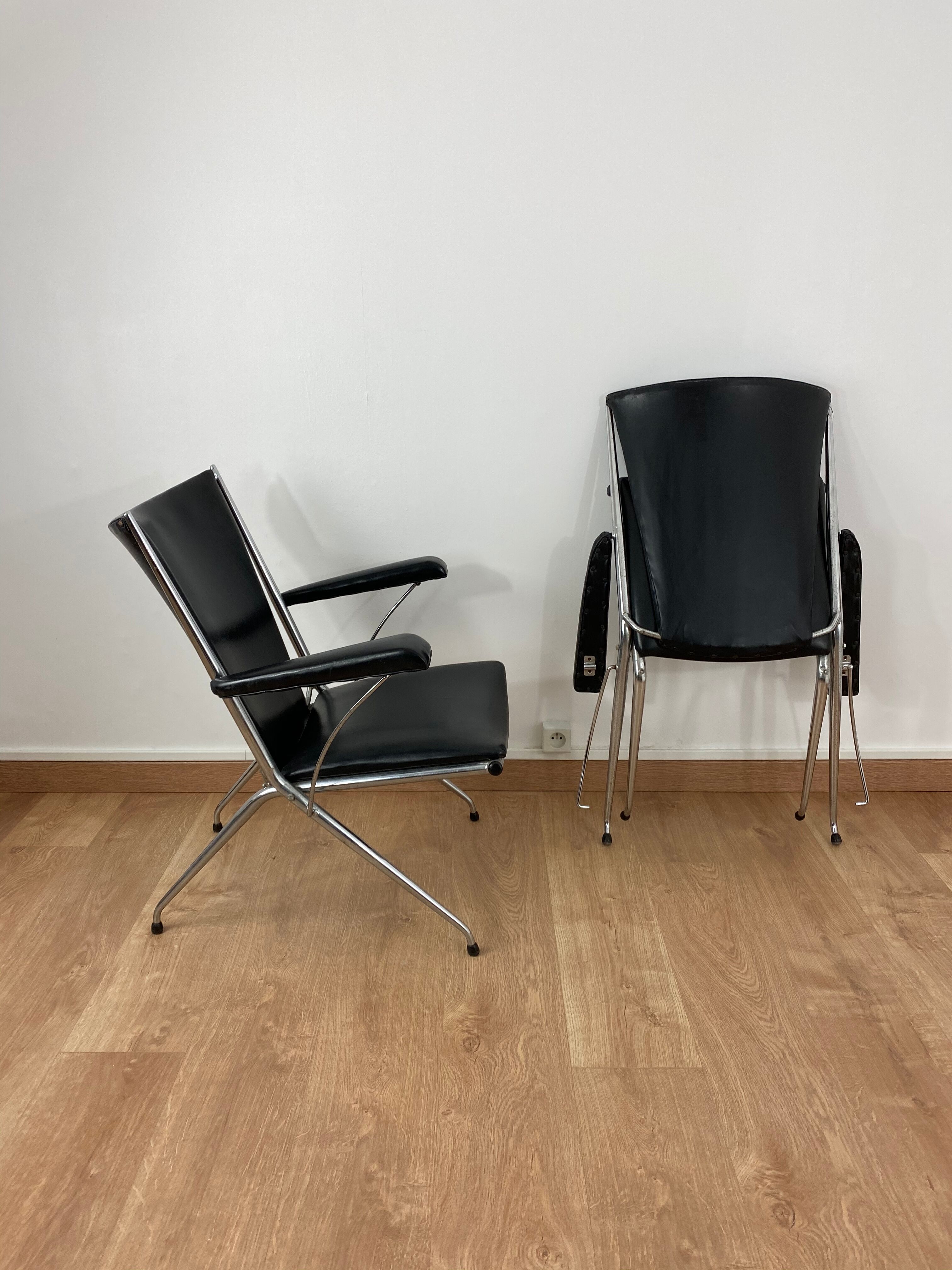 Pair of vintage folding chairs