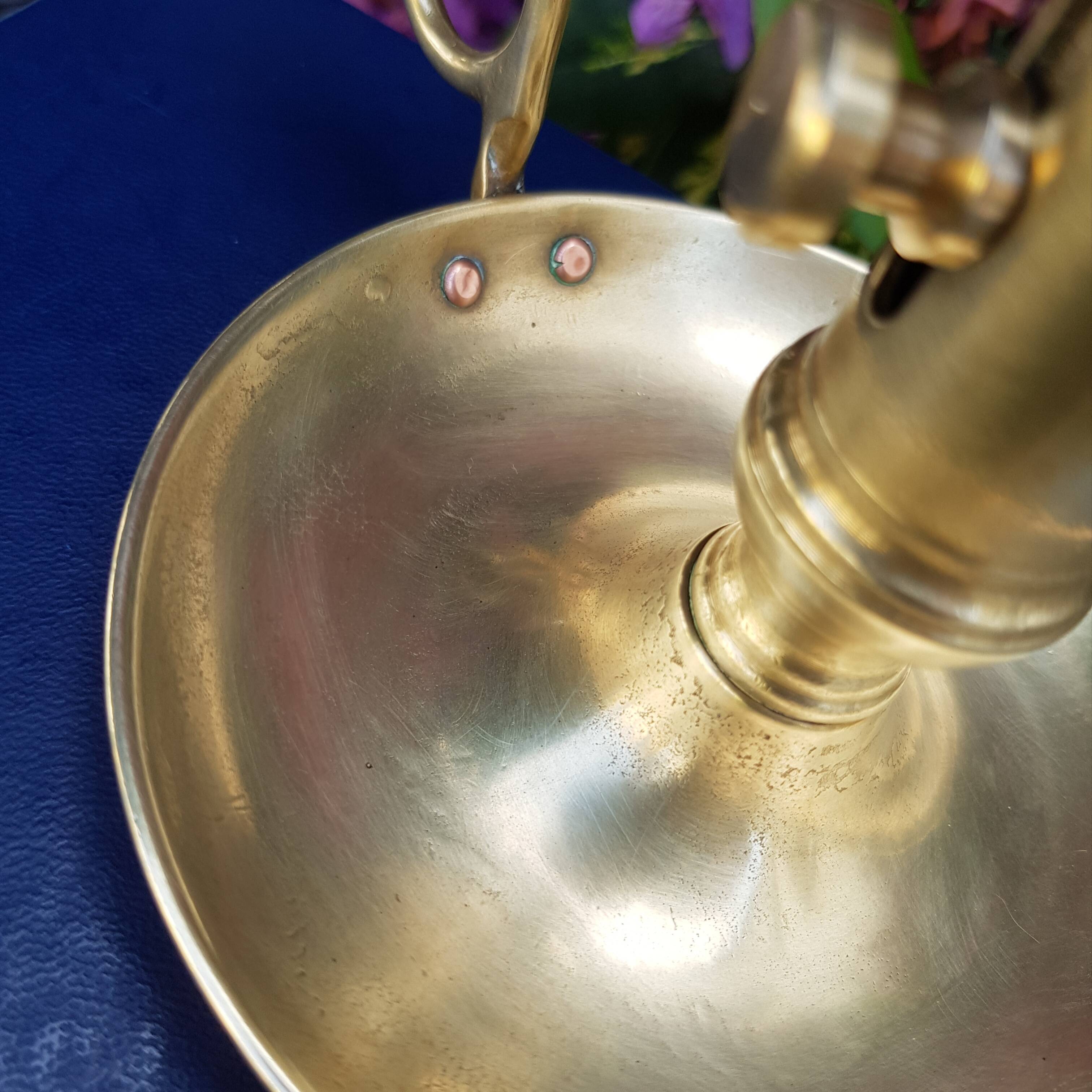 Cellar rat candle holder and brass extinguisher