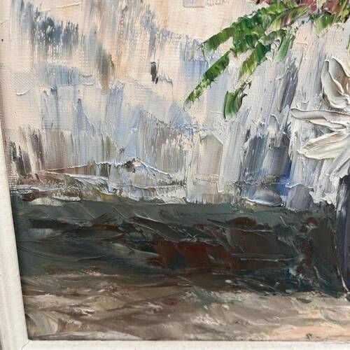 Original Antique Bouquet Flowers Oil Painting, Perfect Painting, Framed, Signed