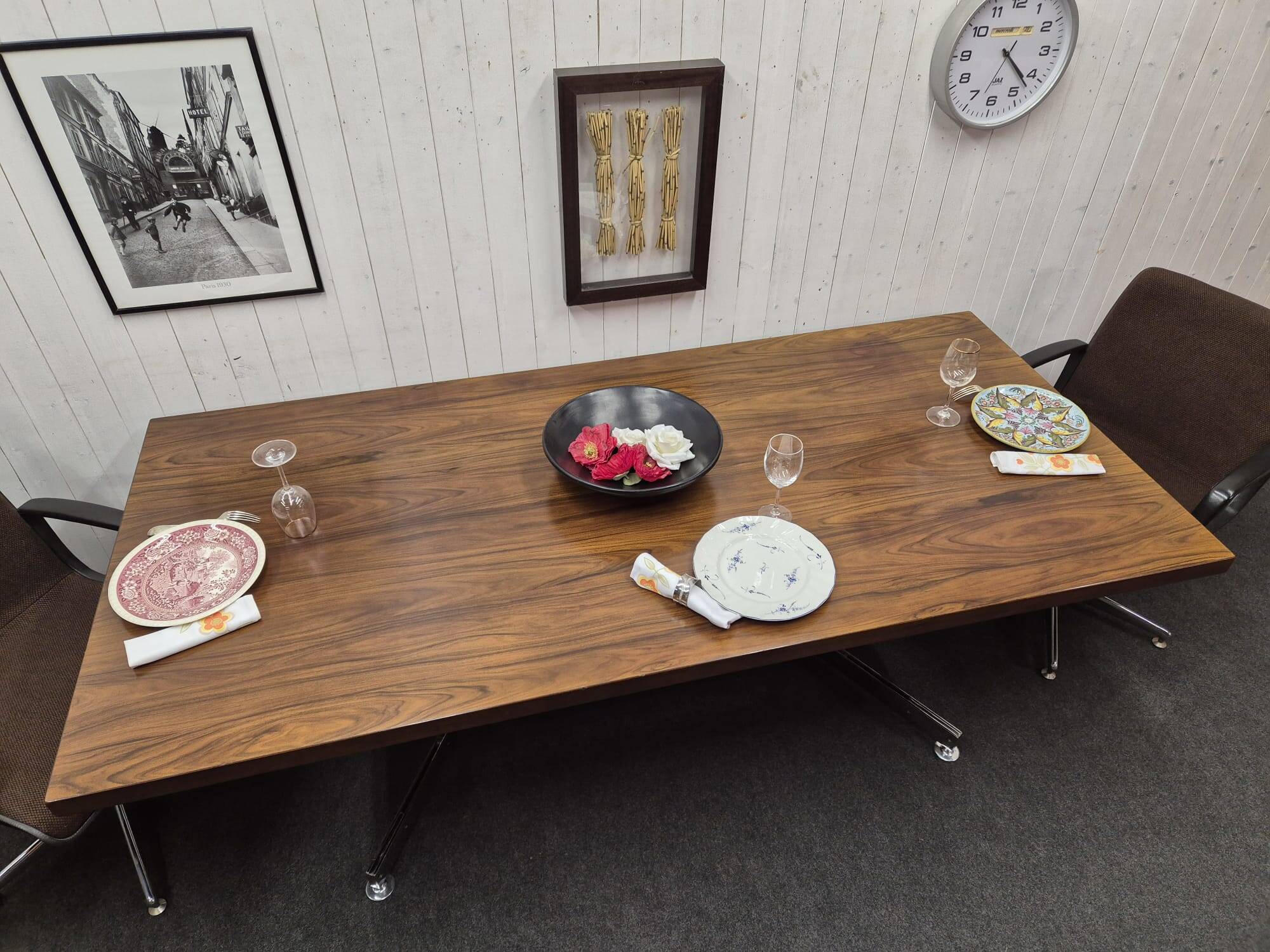 Vintage rosewood meeting table
