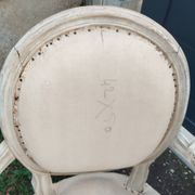 Antique armchair in Louis XVI style from the late 19th century.