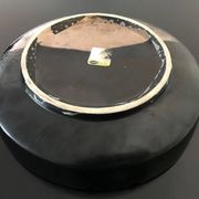 Vintage Italy red orange black ceramic ashtray 1970 Bitossi for Raymor