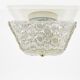 J.T. Kalmar Square Applique Ceiling Light in Brass and Textured Glass, 1950s