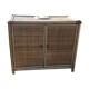 Bathroom furniture in rattan and bamboo
