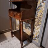 Console bedside table 1980 in brown glazed wood