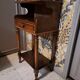 1980s console bedside table in brown varnished wood