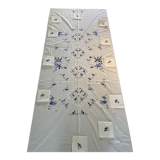 Hand-embroidered tablecloth
