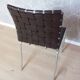 Leather and chrome dining chair