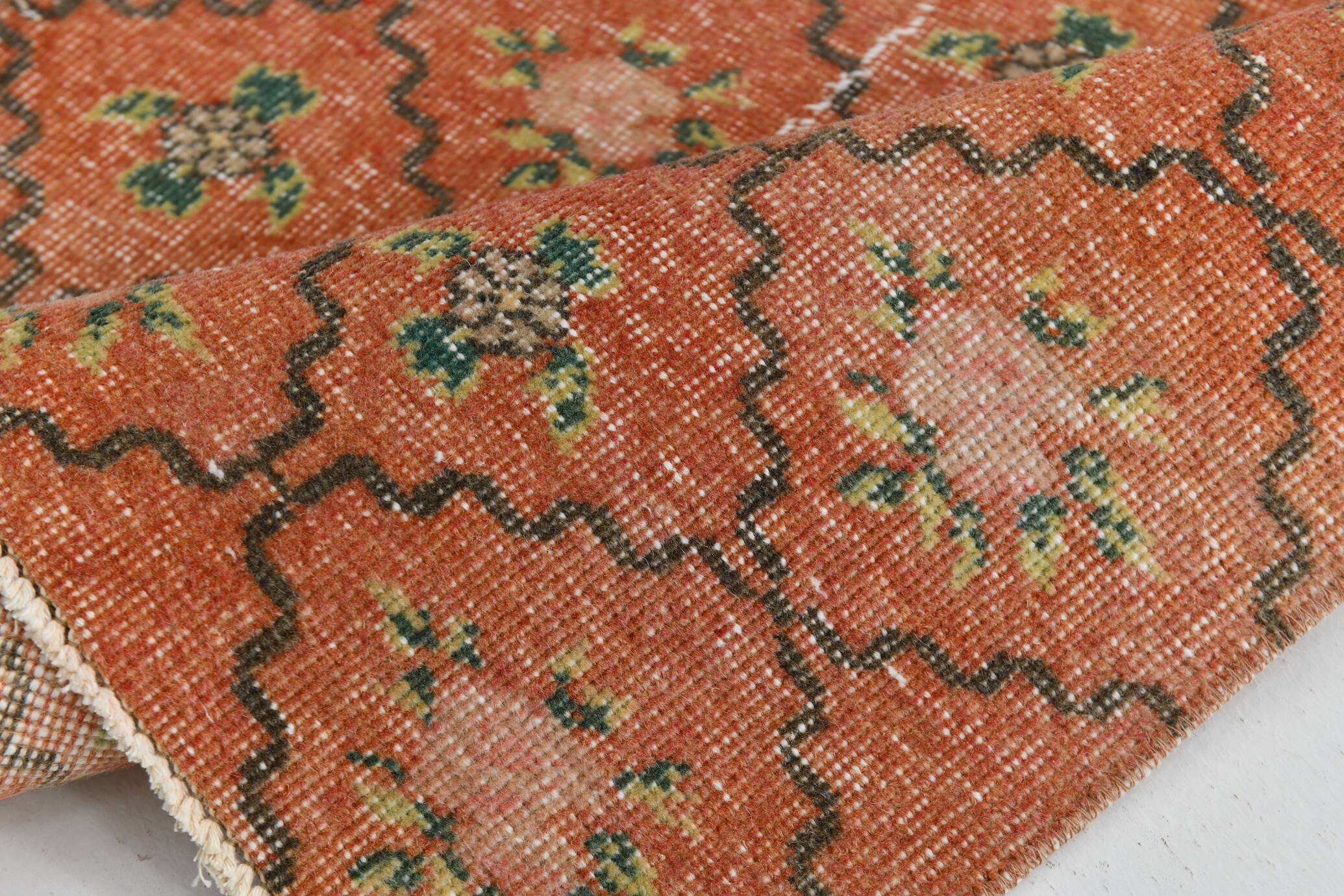 2x7 short vintage runner rug, 78x208cm