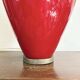 Large Bottle Lamp Opaline Glass Red Mid Century Vintage 80cm
