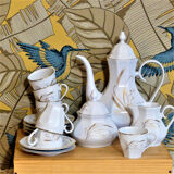 Vintage coffee service in Italian porcelain stamped Tognana