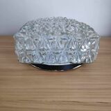 70s glass ceiling light