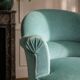 Pair of green velvet frog chairs from the 1970s.