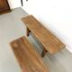 Pair of small solid oak benches - 1950s
