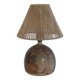 Stoneware and rope table lamp 1960