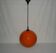 Orange ball pendant light from the 60s and 70s