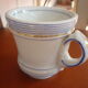 Old cup brulot porcelain blue liseres