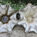 pair of handkerchief-shaped fiber cement basins from the 60s