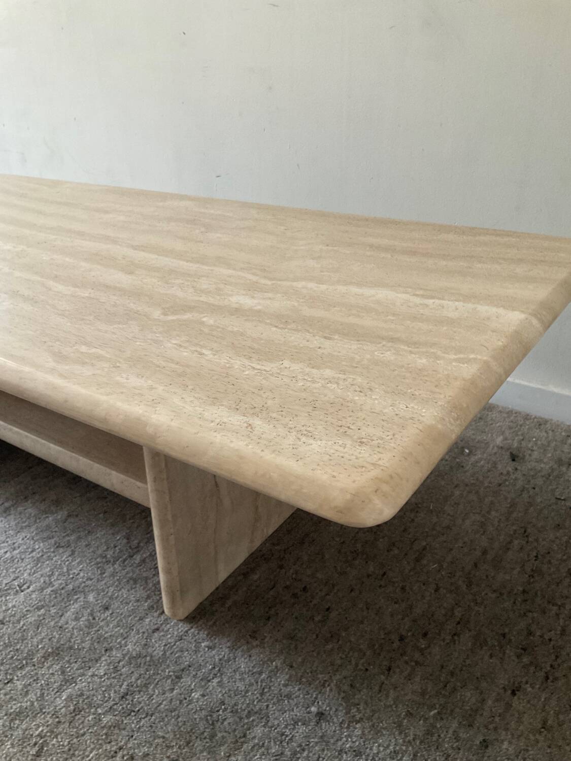 70s Travertine Coffee Table
