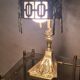 1900 bronze and brass art nouveau lamp, inspired by Napoleon 3, 35x18
