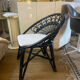 Rattan armchair peacock
