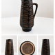 Vintage Strehla Keramik jug from the 70s – West German pottery brown ch