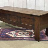 Oak and chestnut storage bench from the late 19th century