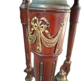 Guéridon Neoclassico in Mogano e Marmo Rosso Fine '800