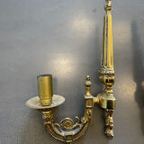 Pair of Art Deco gilt bronze wall sconces