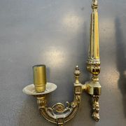 Pair of Art Deco gilt bronze wall sconces