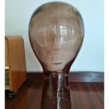 Tête de mannequin en verre fumé vintage