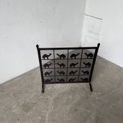 Wrought iron fireplace screen Les Marolles 1950