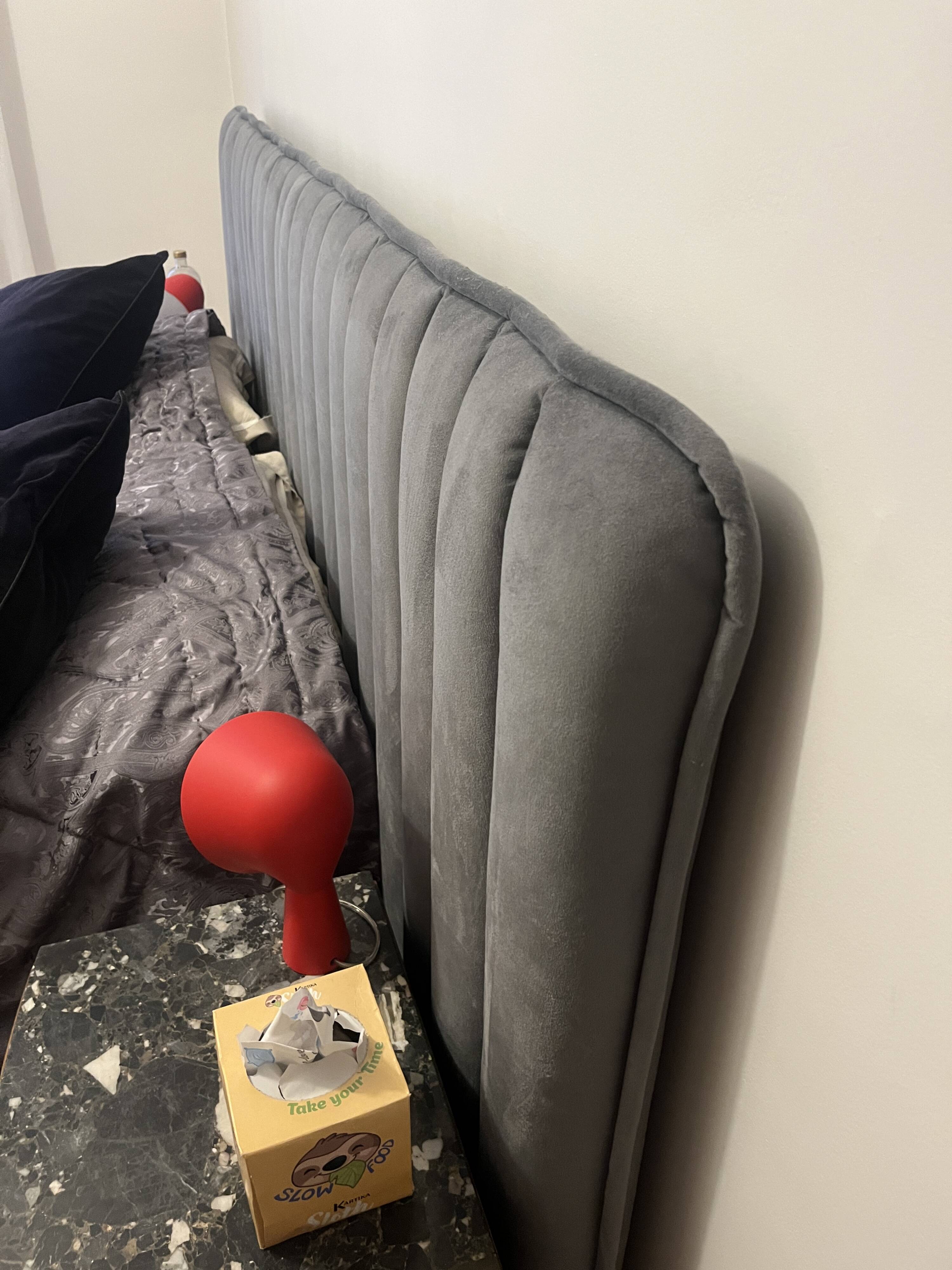 Habitat grey boudoir headboard 244 x 120 cm