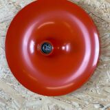 60s 70s discus wall lamp Teka Orange Space Age design aluminum metal