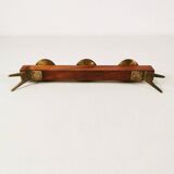 Modernist teak candlestick, Germany, 1960s.