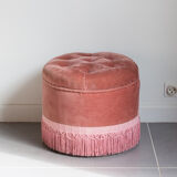 Velvet pouf