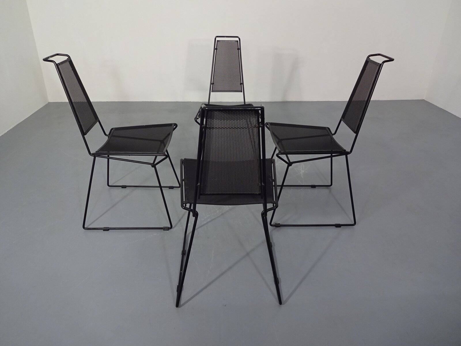 Metal Chairs by Rolf Rahmlow, 1980s, Set of 4