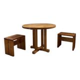Les Arcs stools and table  1960