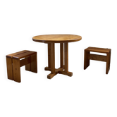 Les Arcs stools and table  1960