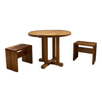 Les Arcs stools and table  1960